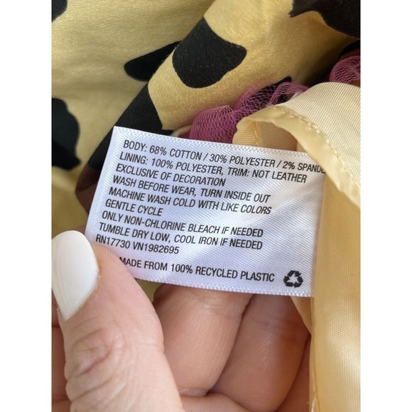 Harajuku X Target leopard print faux leather trim dress - size 12 M - multicolor - Picture 6 of 6